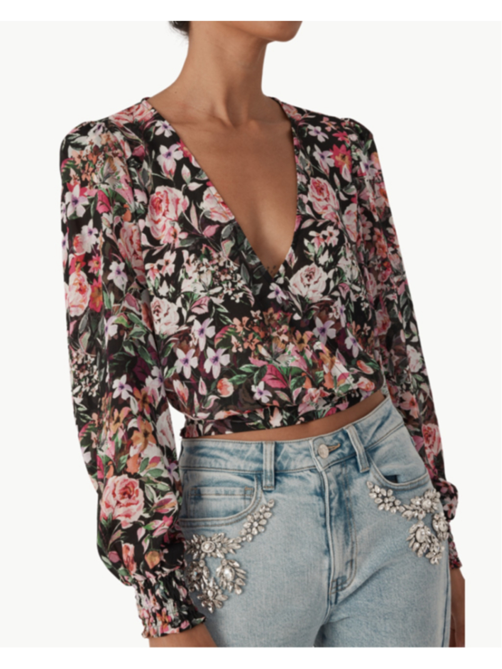GENERATION LOVE Avanna Floral Blouse Sz M NWT